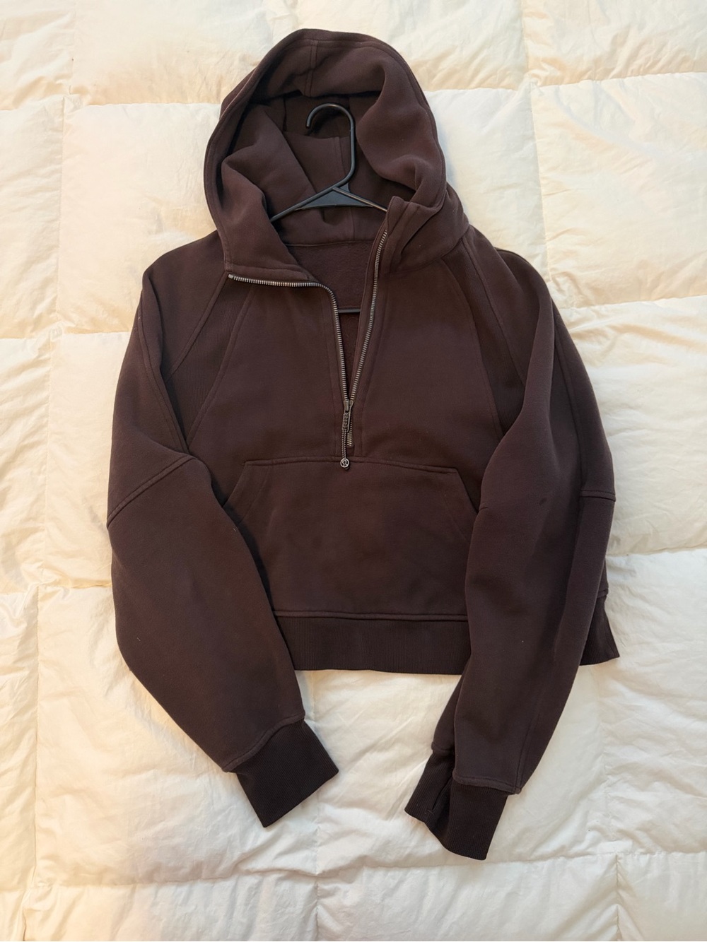 Women’s Lululemon Scuba Brown Half-Zip Hoodie Sweatshirt